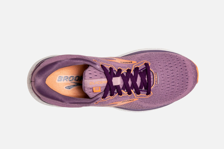 Brooks Running Shoes - Glycerin 18 Road Womens - Purple - MZL-397124